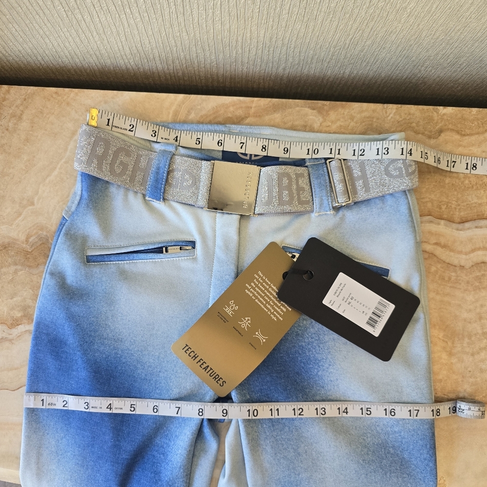 Goldbergh Blanchi Ski Pants Denim Jeans Blue Ciel Goldbergh Blue Ski Pants - Picture 2 of 16